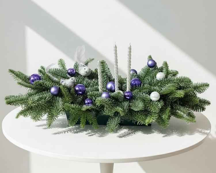 Композиция на стол со свечами