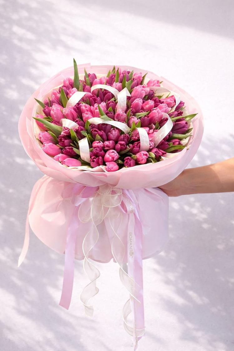 Букет из 101 тюльпана